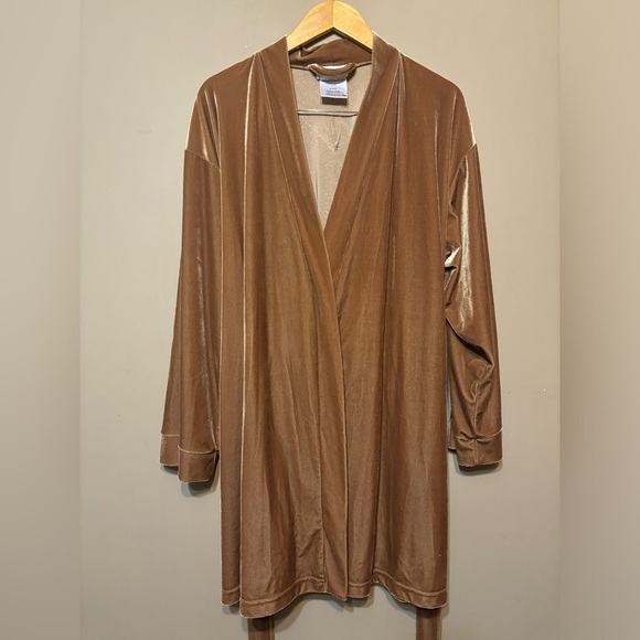 HIDDEN FANTASIES Vintage Velour Robe & Nightgown Set - Picture 9 of 10